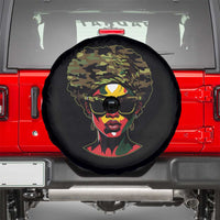 Camo African American Women Juneteenth Celebrating Black Freedom Day Spare Tire Cover