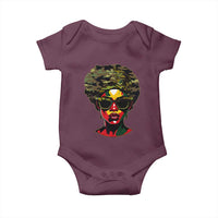 Camo African American Women Juneteenth Celebrating Black Freedom Day Baby Onesie