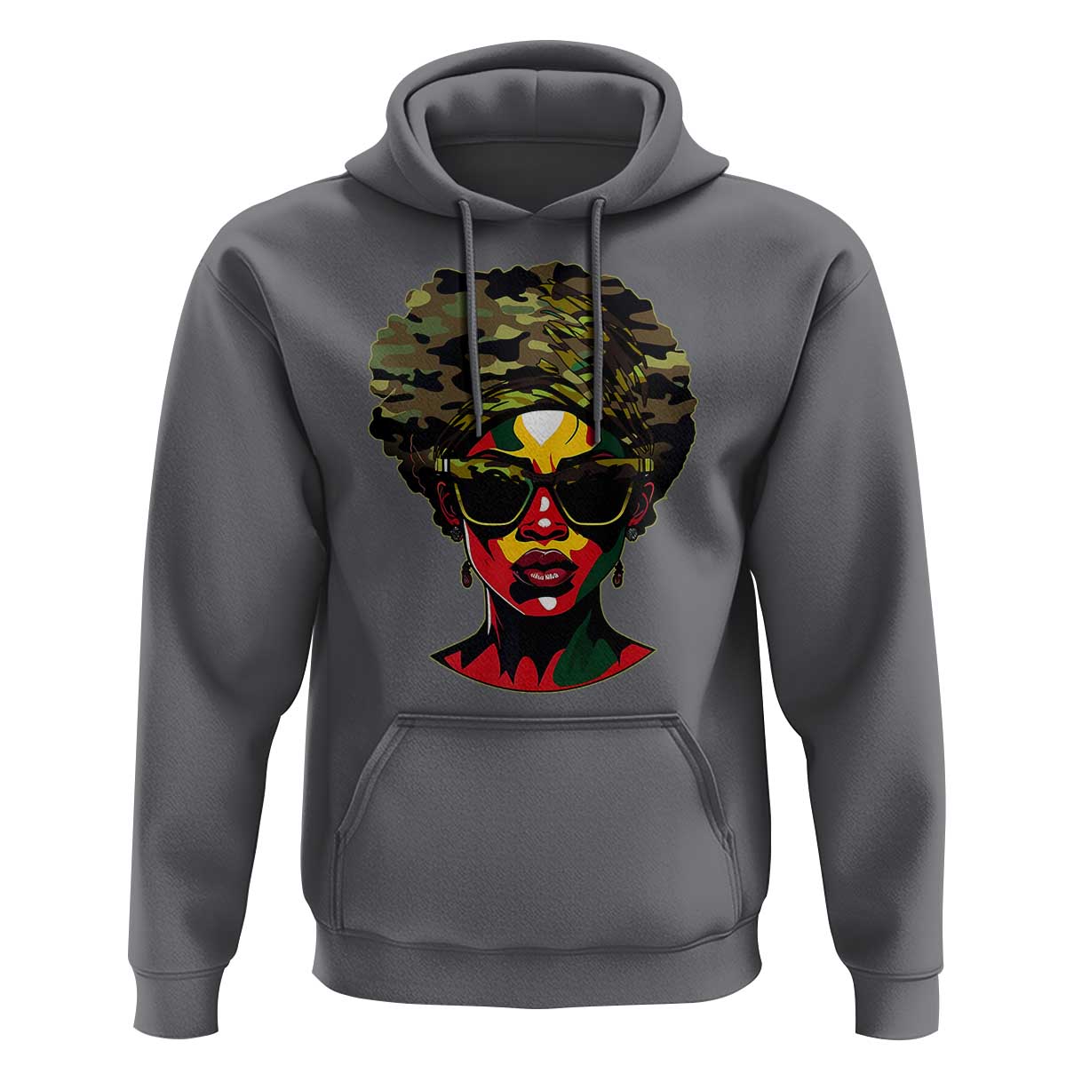 Camo African American Women Juneteenth Celebrating Black Freedom Day Hoodie