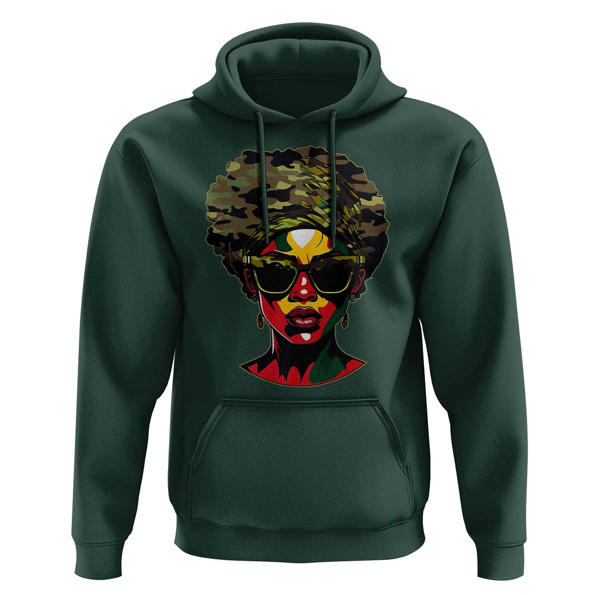 Camo African American Women Juneteenth Celebrating Black Freedom Day Hoodie