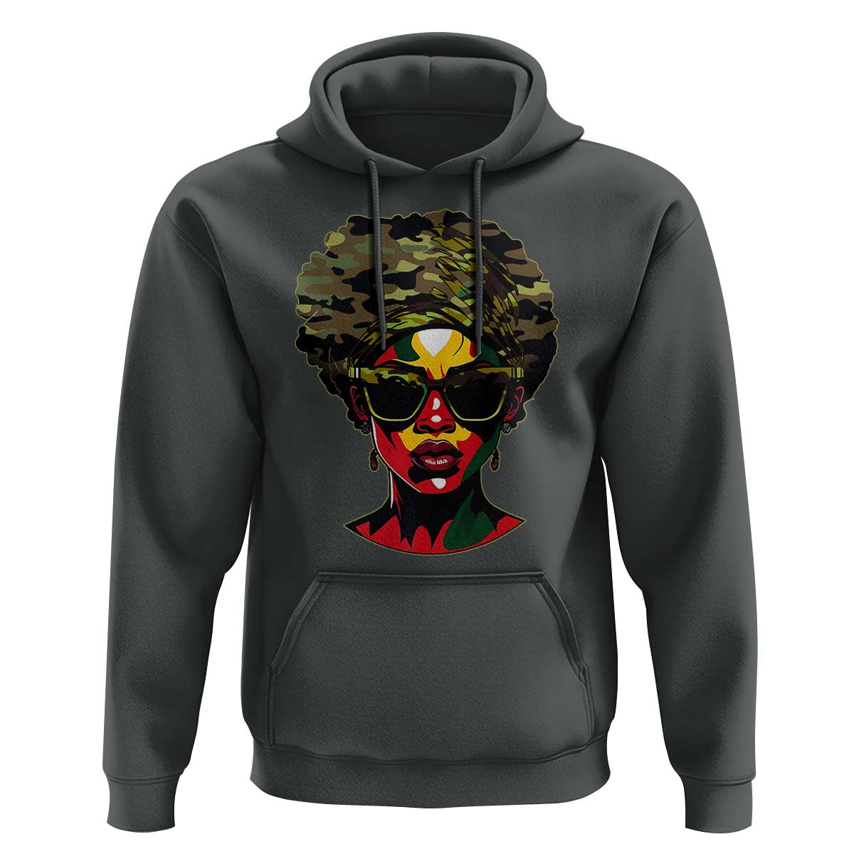 Camo African American Women Juneteenth Celebrating Black Freedom Day Hoodie