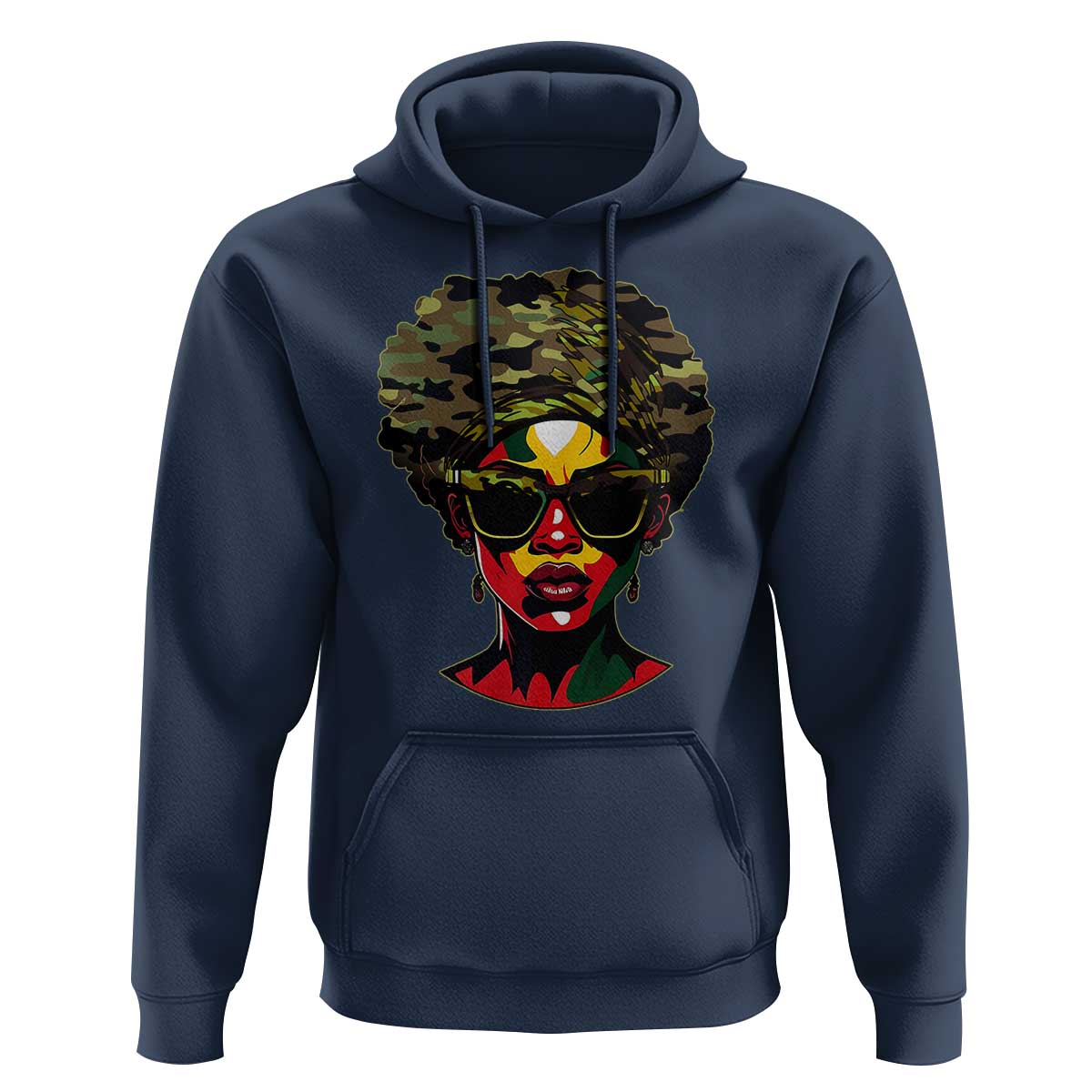 Camo African American Women Juneteenth Celebrating Black Freedom Day Hoodie