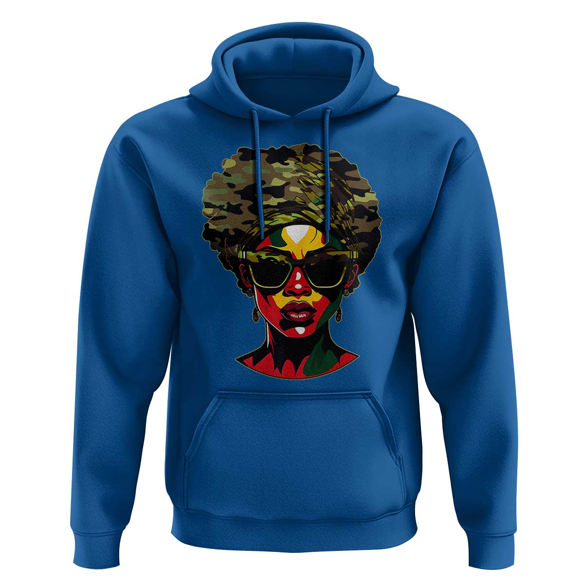 Camo African American Women Juneteenth Celebrating Black Freedom Day Hoodie