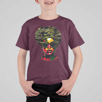 Camo African American Women Juneteenth Celebrating Black Freedom Day T Shirt For Kid