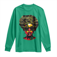 Camo African American Women Juneteenth Celebrating Black Freedom Day Long Sleeve Shirt