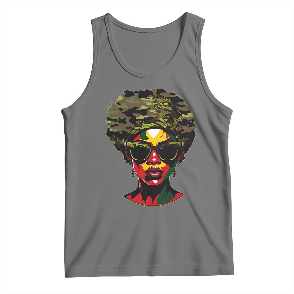 Camo African American Women Juneteenth Celebrating Black Freedom Day Tank Top