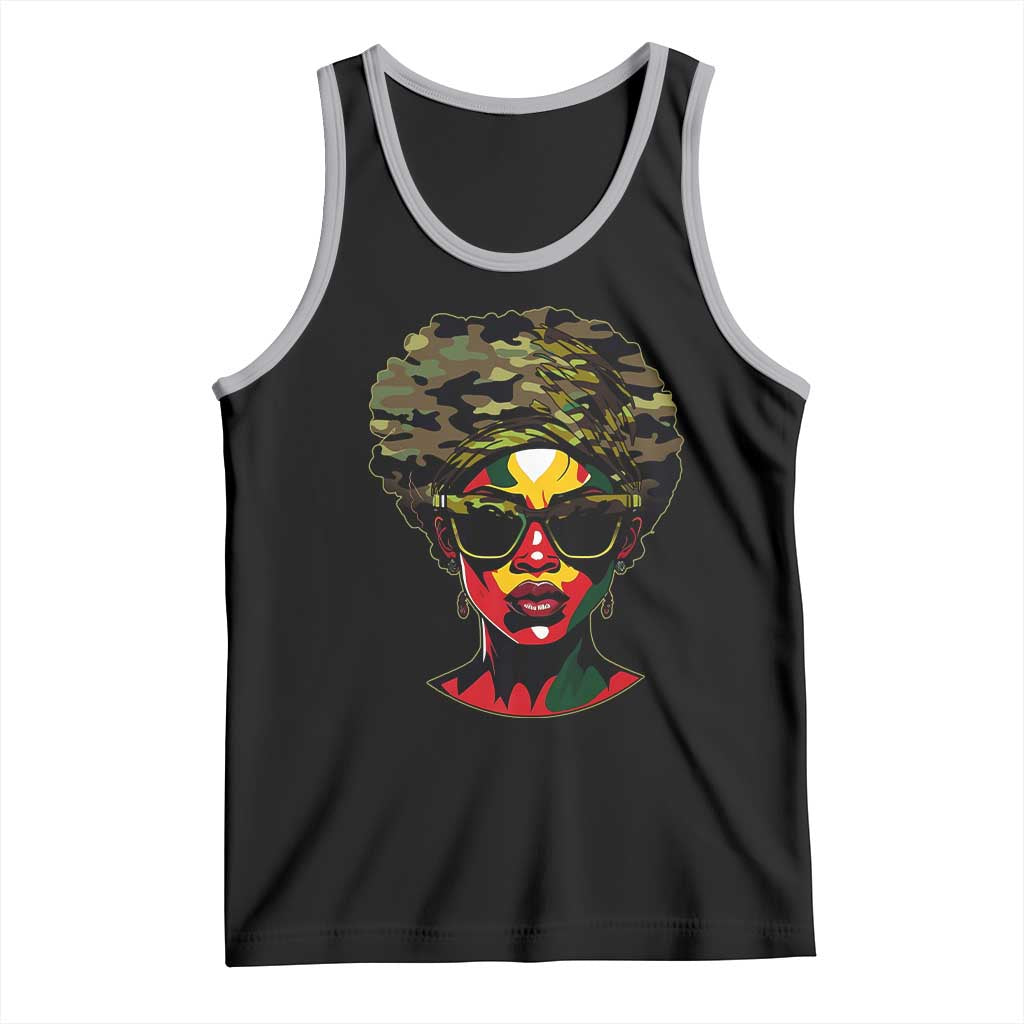 Camo African American Women Juneteenth Celebrating Black Freedom Day Tank Top