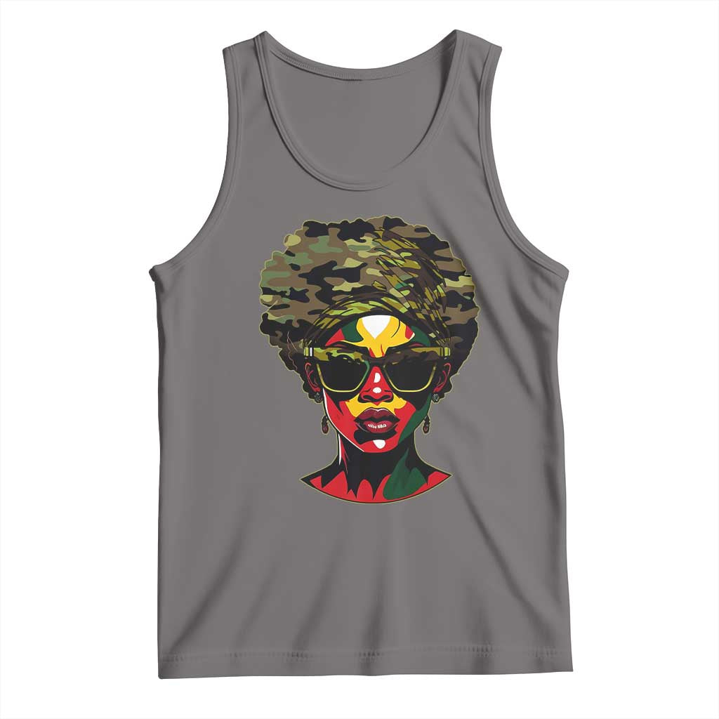 Camo African American Women Juneteenth Celebrating Black Freedom Day Tank Top