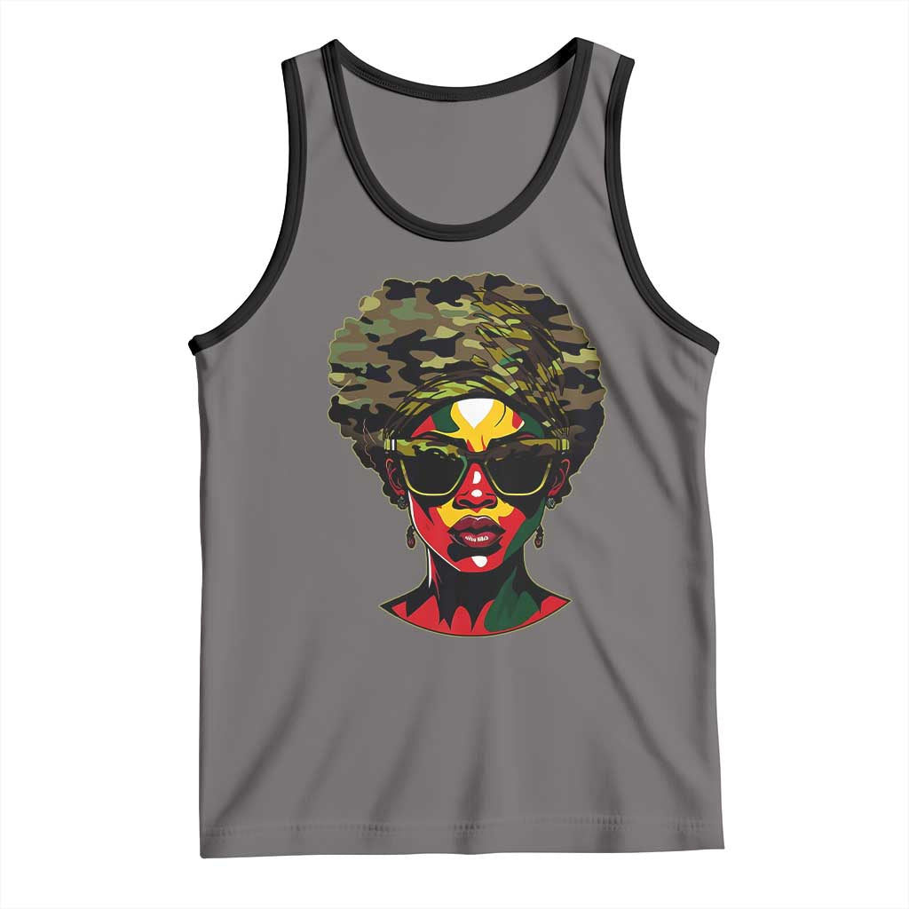 Camo African American Women Juneteenth Celebrating Black Freedom Day Tank Top