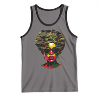 Camo African American Women Juneteenth Celebrating Black Freedom Day Tank Top