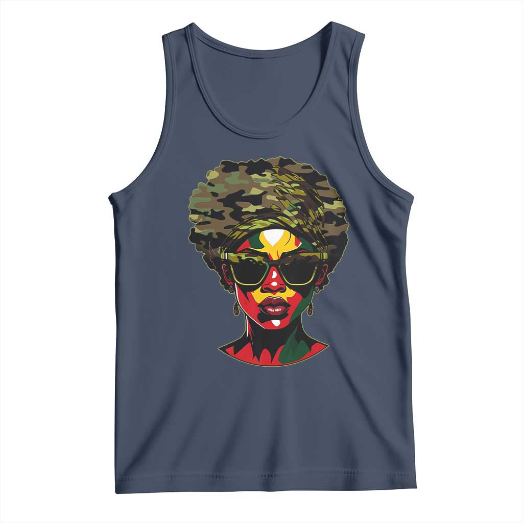 Camo African American Women Juneteenth Celebrating Black Freedom Day Tank Top