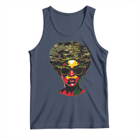 Camo African American Women Juneteenth Celebrating Black Freedom Day Tank Top