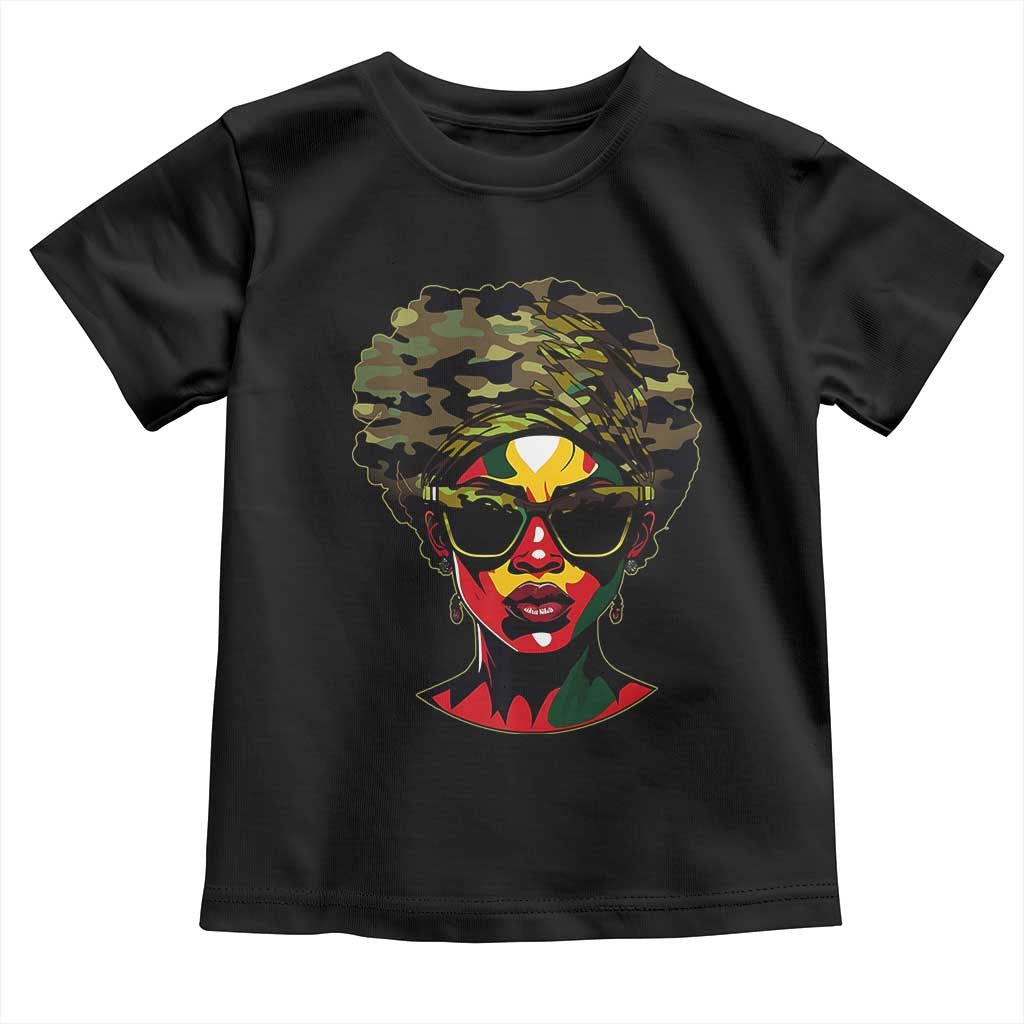Camo African American Women Juneteenth Celebrating Black Freedom Day Toddler T Shirt