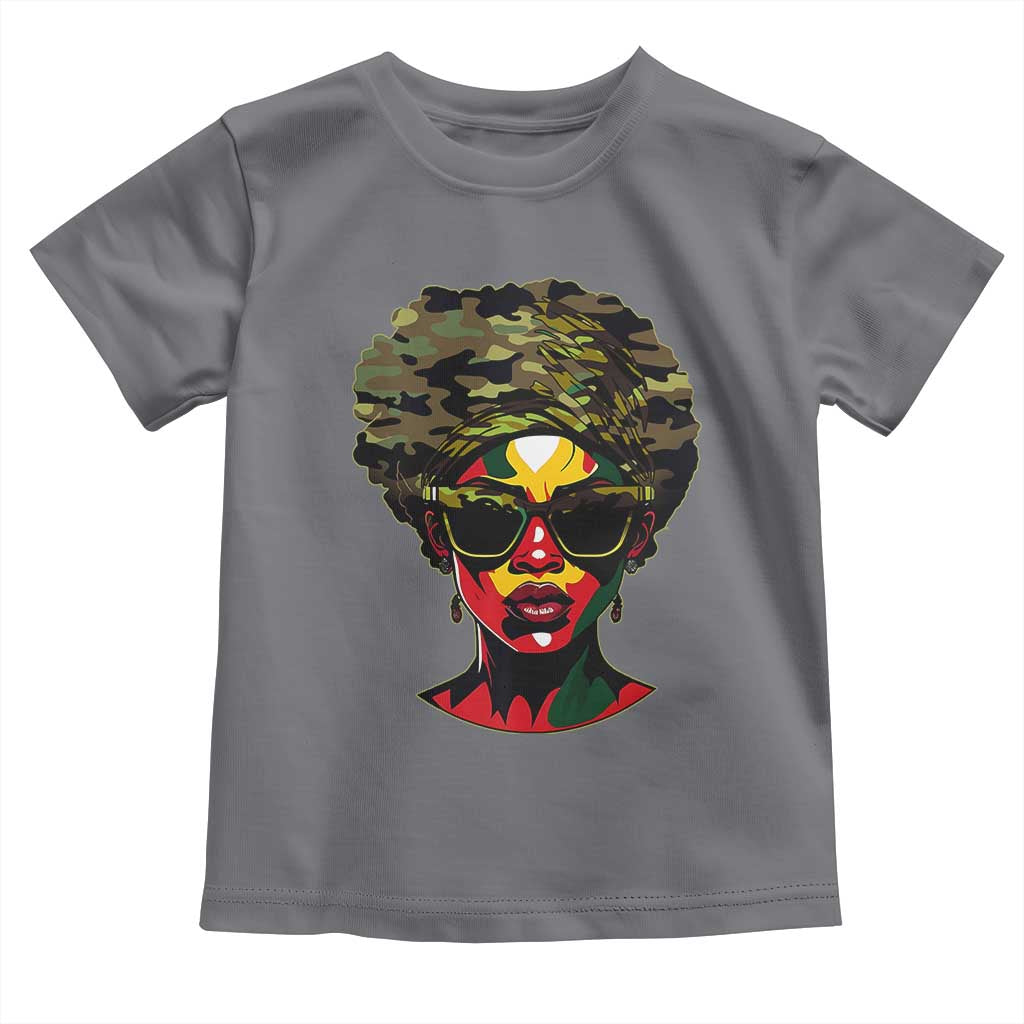 Camo African American Women Juneteenth Celebrating Black Freedom Day Toddler T Shirt