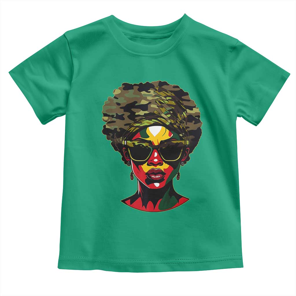 Camo African American Women Juneteenth Celebrating Black Freedom Day Toddler T Shirt