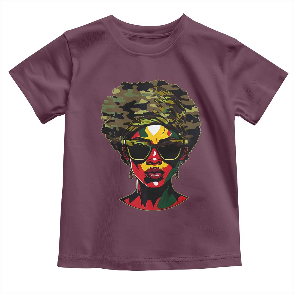 Camo African American Women Juneteenth Celebrating Black Freedom Day Toddler T Shirt