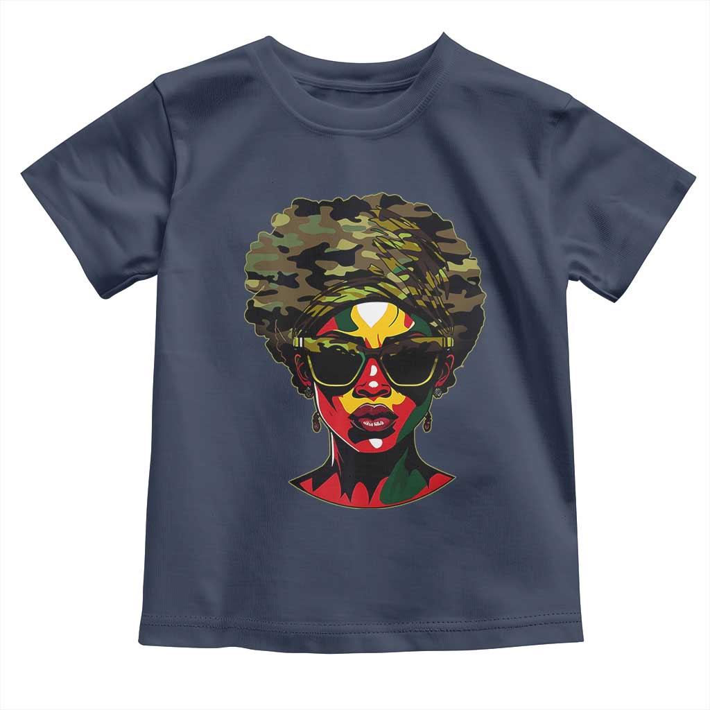 Camo African American Women Juneteenth Celebrating Black Freedom Day Toddler T Shirt