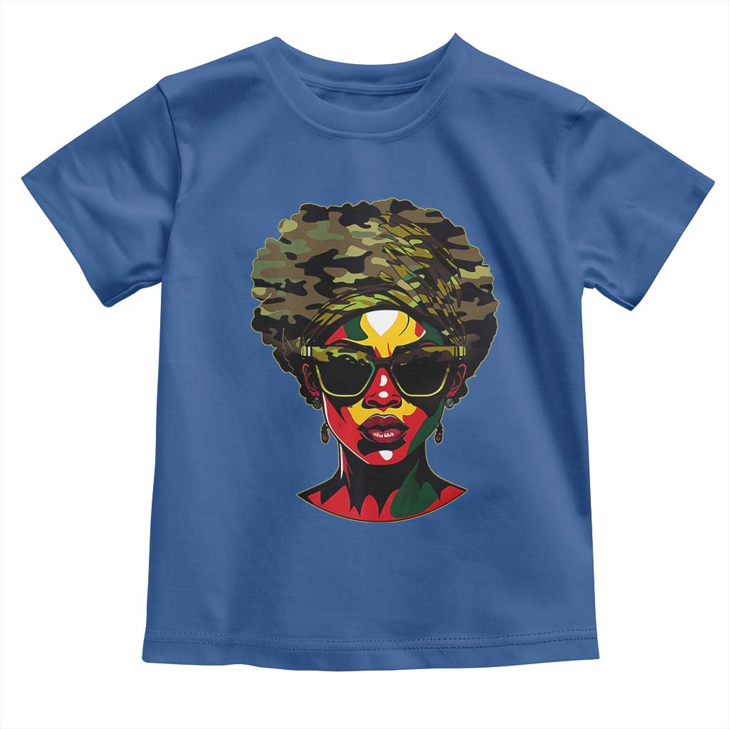 Camo African American Women Juneteenth Celebrating Black Freedom Day Toddler T Shirt