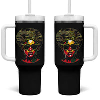 Camo African American Women Juneteenth Celebrating Black Freedom Day Tumbler With Handle