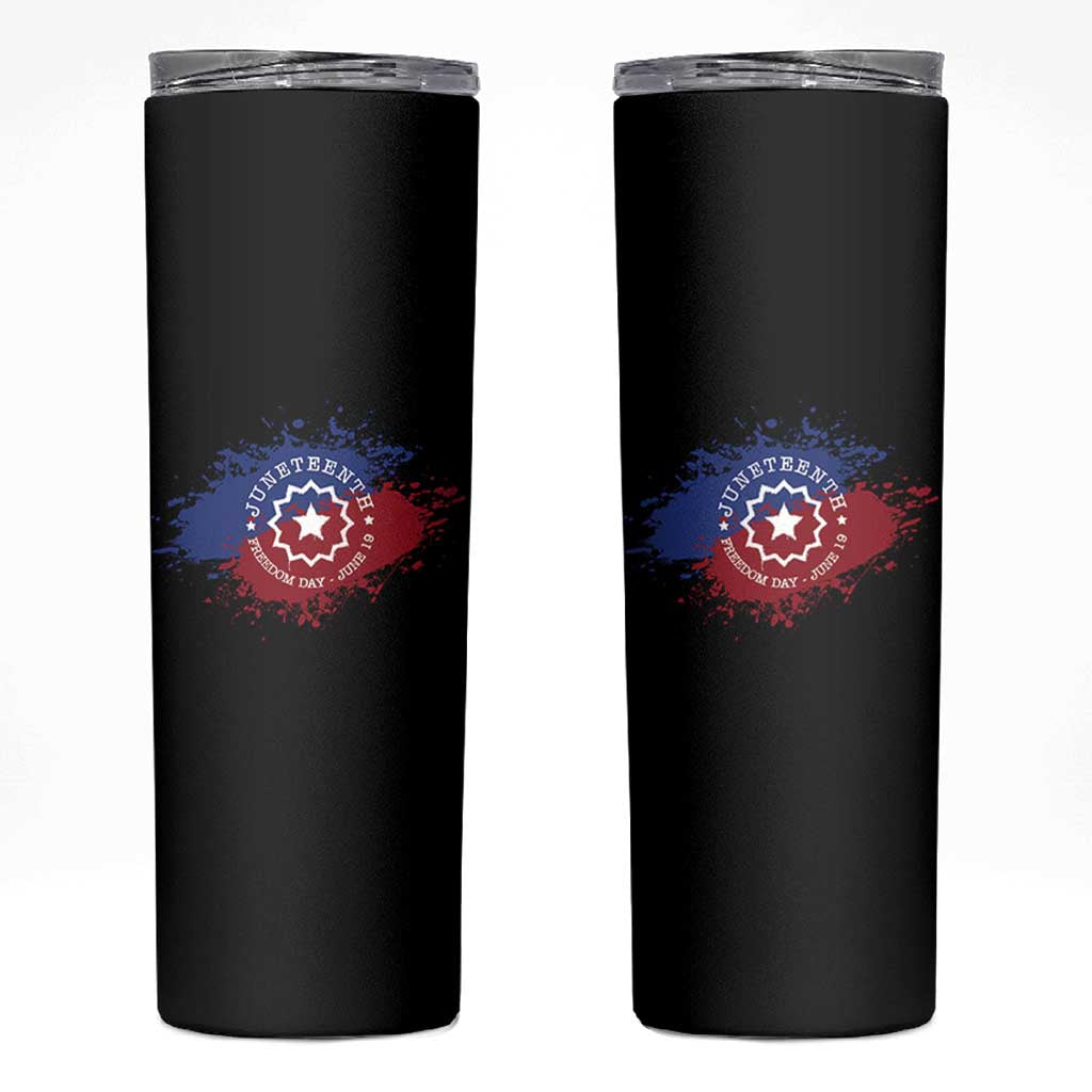 Juneteenth Freedom Day June 19 1865 Skinny Tumbler Juneteenth Flag