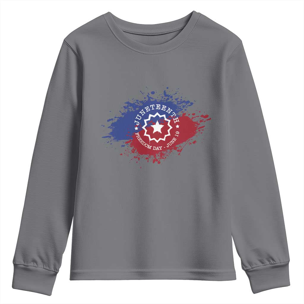 Juneteenth Freedom Day June 19 1865 Youth Sweatshirt Juneteenth Flag