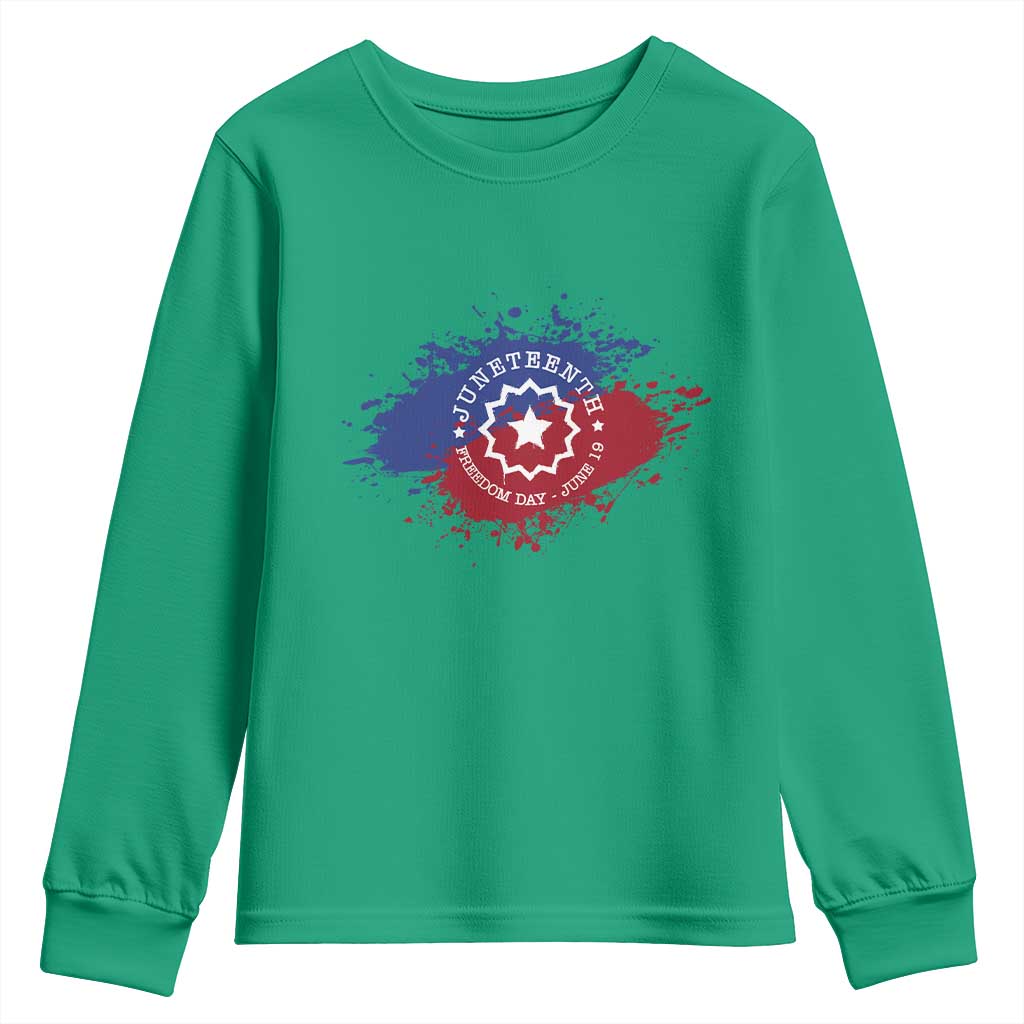 Juneteenth Freedom Day June 19 1865 Youth Sweatshirt Juneteenth Flag
