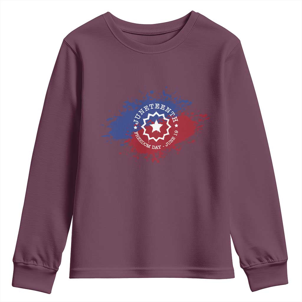 Juneteenth Freedom Day June 19 1865 Youth Sweatshirt Juneteenth Flag