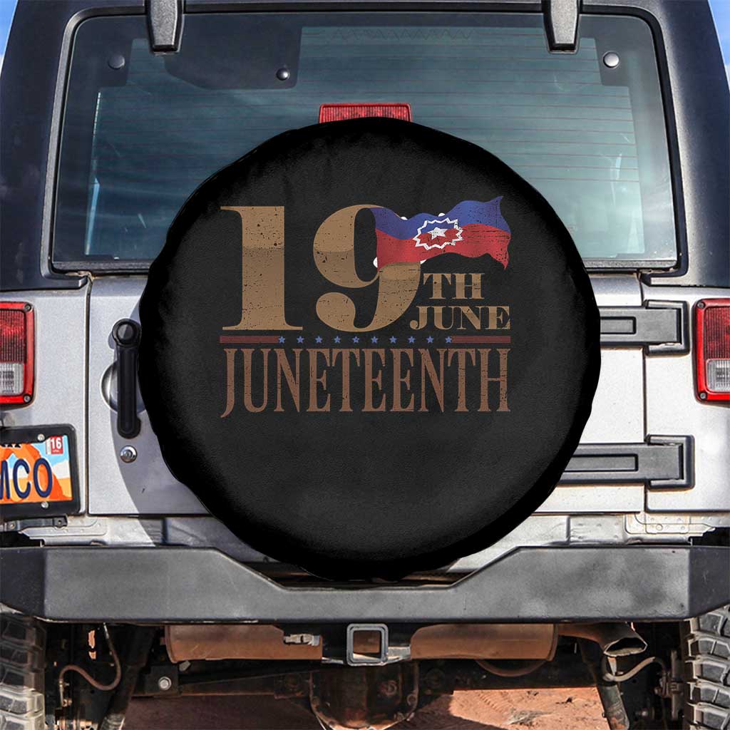 19th June Juneteenth Freedom Day Spare Tire Cover Juneteenth Flag