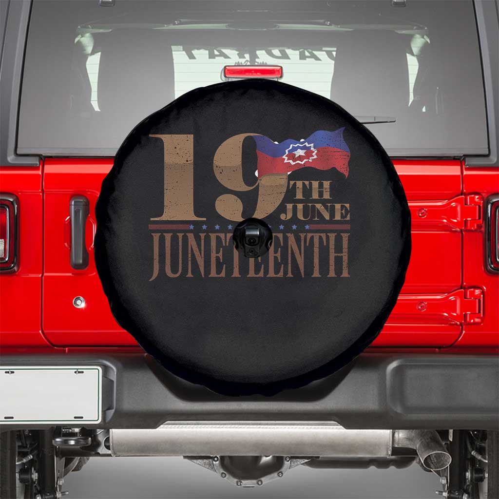 19th June Juneteenth Freedom Day Spare Tire Cover Juneteenth Flag