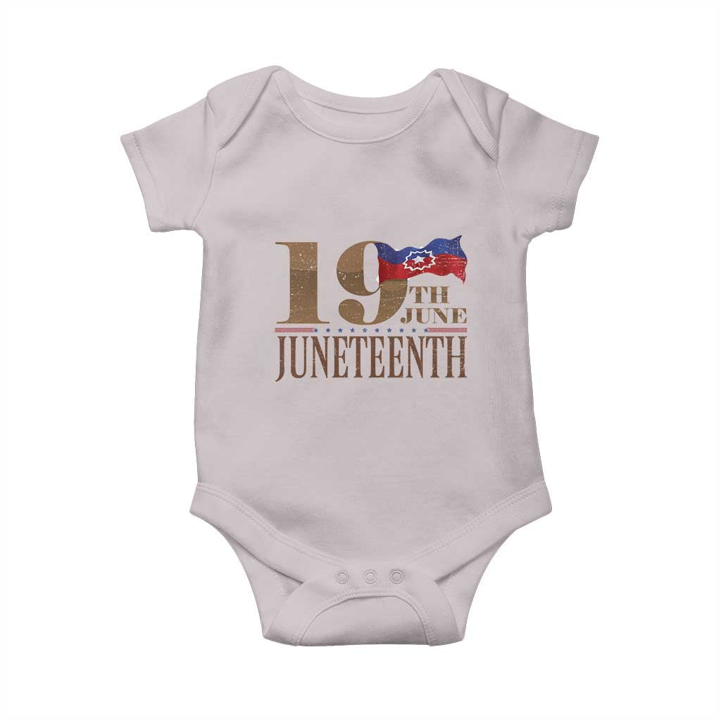 19th June Juneteenth Freedom Day Baby Onesie Juneteenth Flag