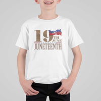 19th June Juneteenth Freedom Day T Shirt For Kid Juneteenth Flag