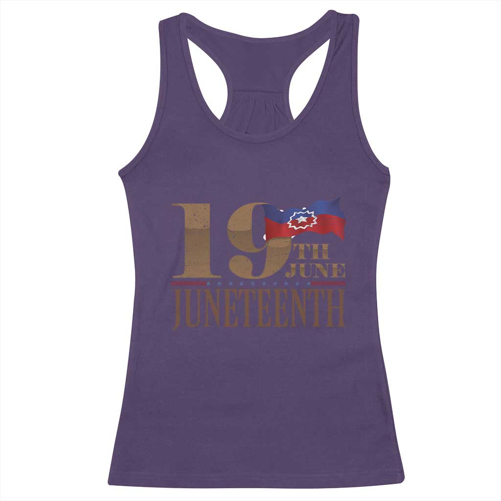 19th June Juneteenth Freedom Day Racerback Tank Top Juneteenth Flag
