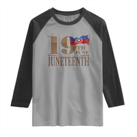 19th June Juneteenth Freedom Day Raglan Shirt Juneteenth Flag