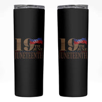 19th June Juneteenth Freedom Day Skinny Tumbler Juneteenth Flag