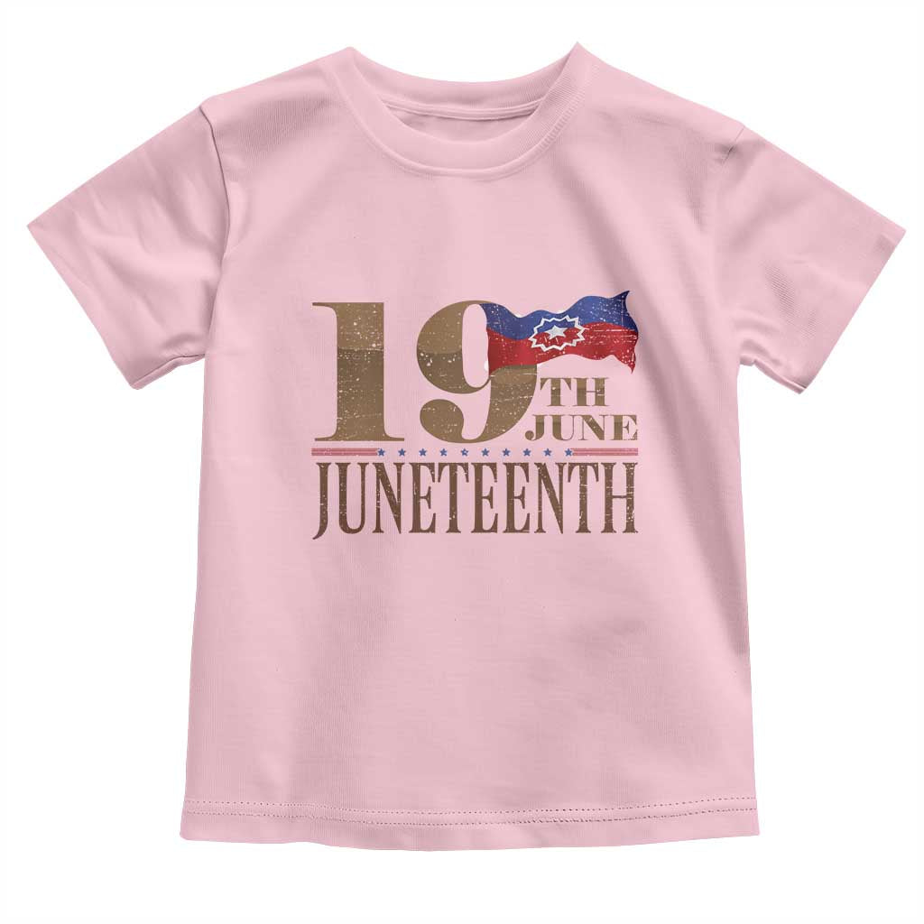 19th June Juneteenth Freedom Day Toddler T Shirt Juneteenth Flag