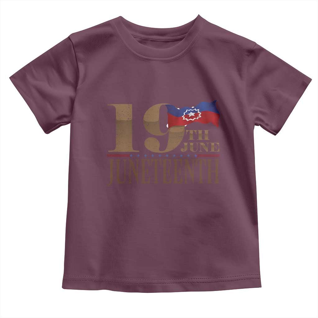19th June Juneteenth Freedom Day Toddler T Shirt Juneteenth Flag