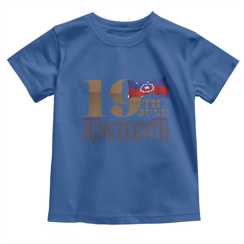 19th June Juneteenth Freedom Day Toddler T Shirt Juneteenth Flag