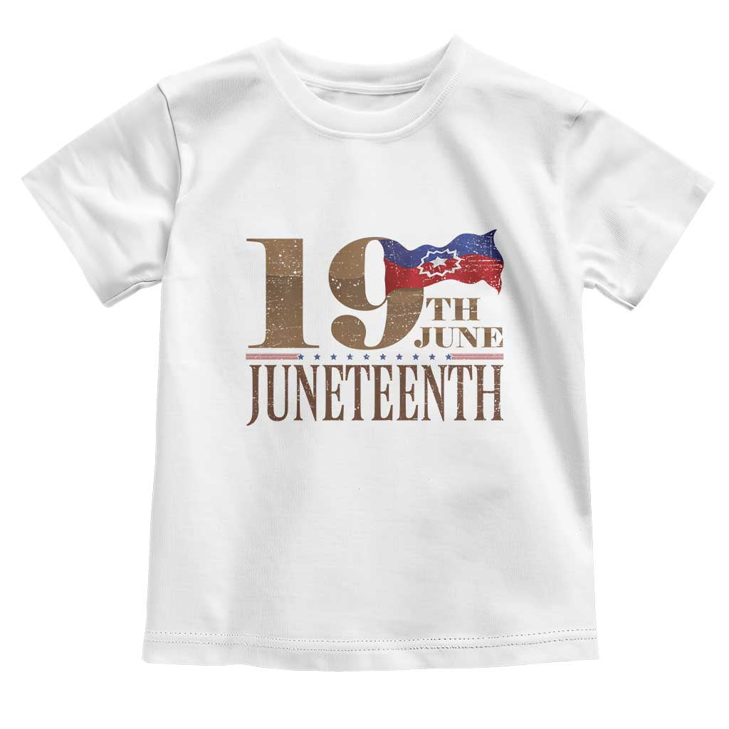 19th June Juneteenth Freedom Day Toddler T Shirt Juneteenth Flag