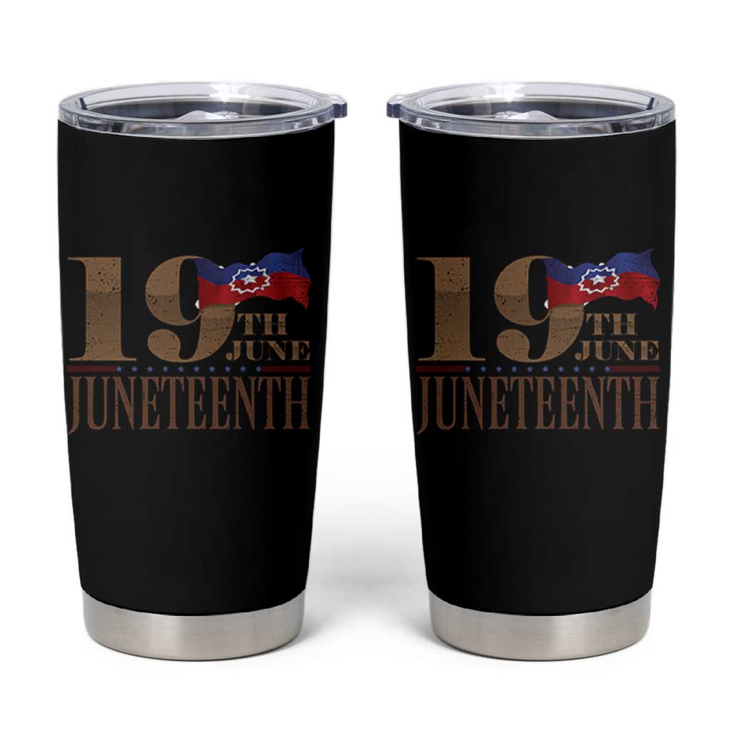 19th June Juneteenth Freedom Day Tumbler Cup Juneteenth Flag