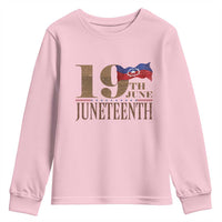 19th June Juneteenth Freedom Day Youth Sweatshirt Juneteenth Flag