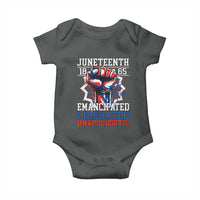 Juneteenth 1865 Emancipated Liberated Unapologetic Baby Onesie Hand Fist Juneteenth Flag