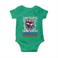 Juneteenth 1865 Emancipated Liberated Unapologetic Baby Onesie Hand Fist Juneteenth Flag