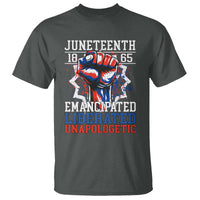 Juneteenth 1865 Emancipated Liberated Unapologetic T Shirt Hand Fist Juneteenth Flag