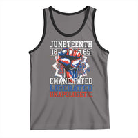 Juneteenth 1865 Emancipated Liberated Unapologetic Tank Top Hand Fist Juneteenth Flag