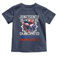 Juneteenth 1865 Emancipated Liberated Unapologetic Toddler T Shirt Hand Fist Juneteenth Flag