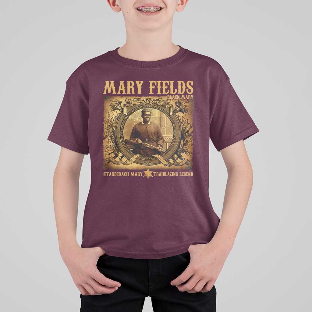Mary Fields T Shirt For Kid Stagecoach Mary Trailblazing Legend Black Cowgirl