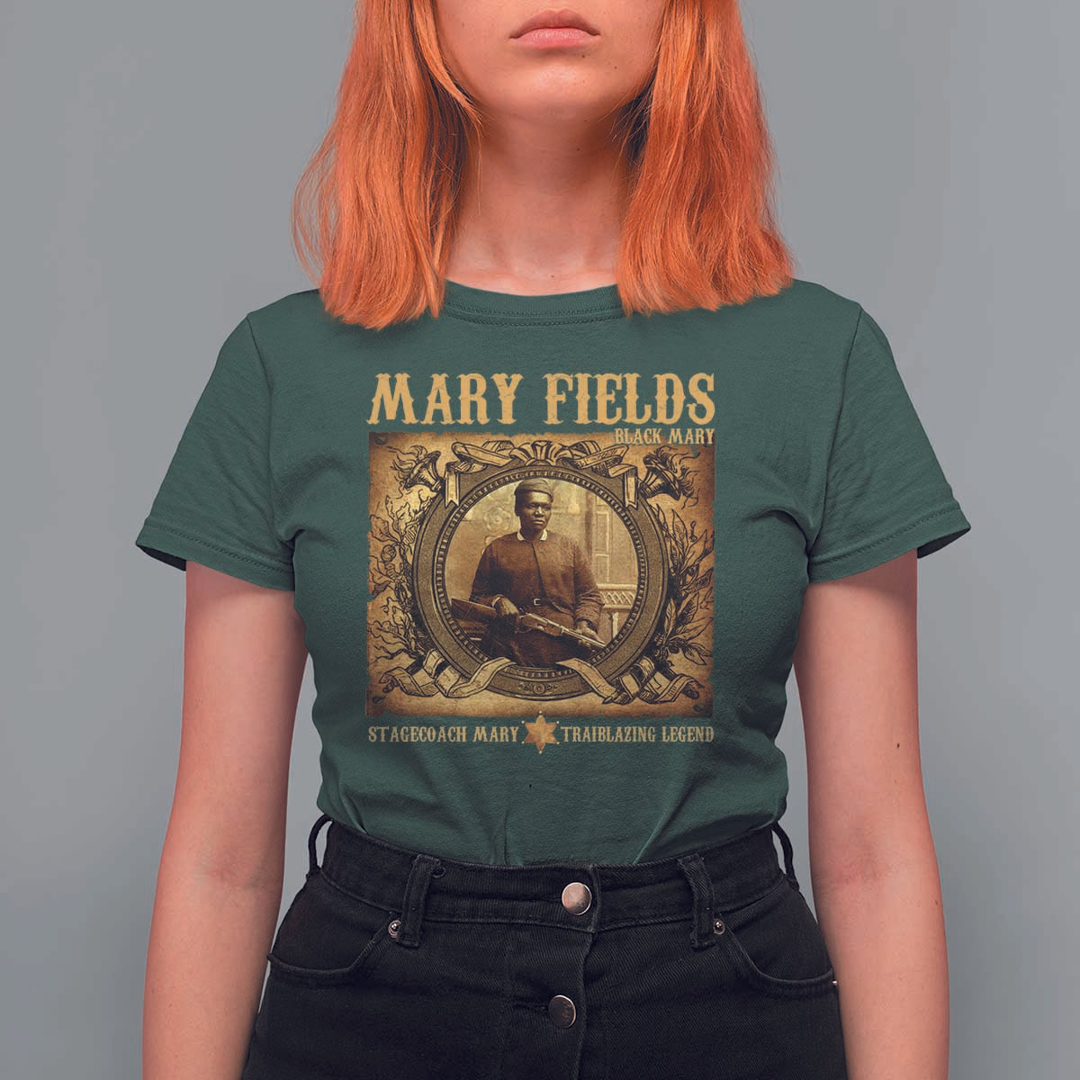 Mary Fields T Shirt For Women Stagecoach Mary Trailblazing Legend Black Cowgirl