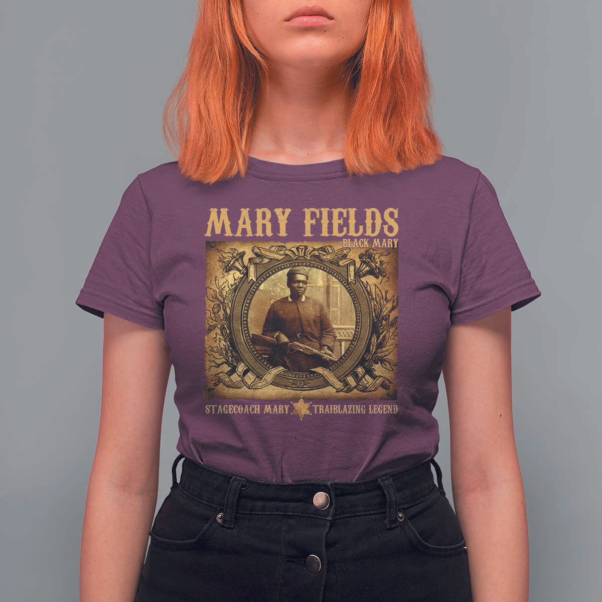Mary Fields T Shirt For Women Stagecoach Mary Trailblazing Legend Black Cowgirl