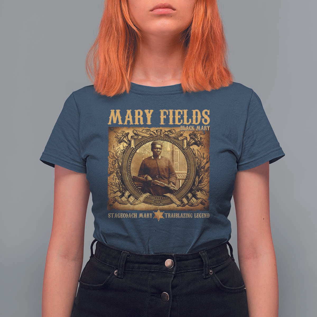 Mary Fields T Shirt For Women Stagecoach Mary Trailblazing Legend Black Cowgirl