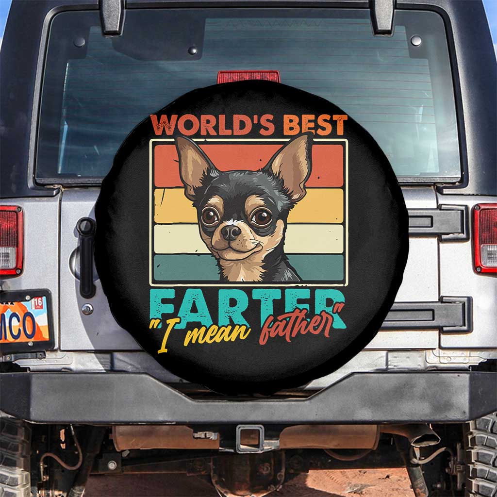 Funny World's Best Farter I Mean Father Spare Tire Cover Dog Dad